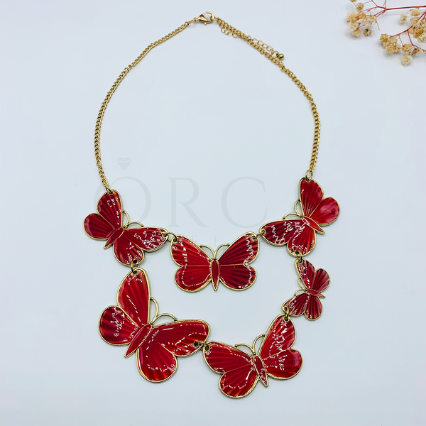 Buy Faucia Pink and Gold Choker Necklace for Women Online in Pakistan