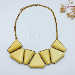  Buy White Triangle Shape Stone Choker Necklace for Women Online in Pakistan