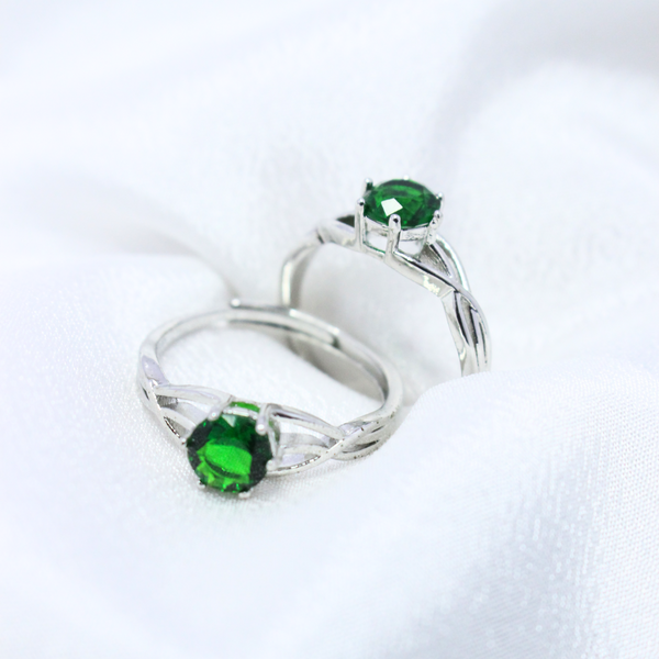 Buy Green Luxury Silver Stone Rings Online in Pakistan