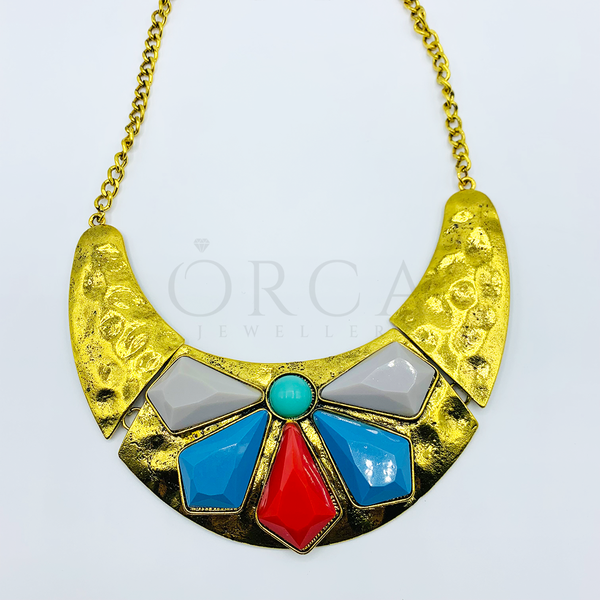  Buy Multi Color Gold Plated Women Choker necklace Online in Pakistan