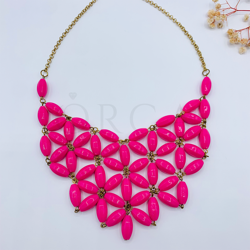  Buy Pink Stone Flower Choker Necklace for Women  Online in Pakistan