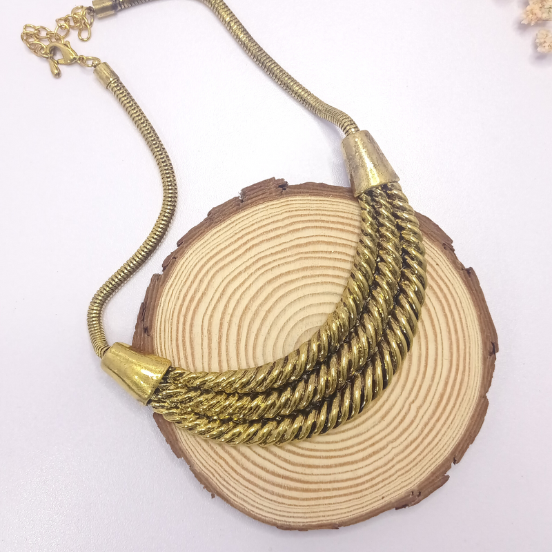 Brown Gold Choker Necklace for Women
