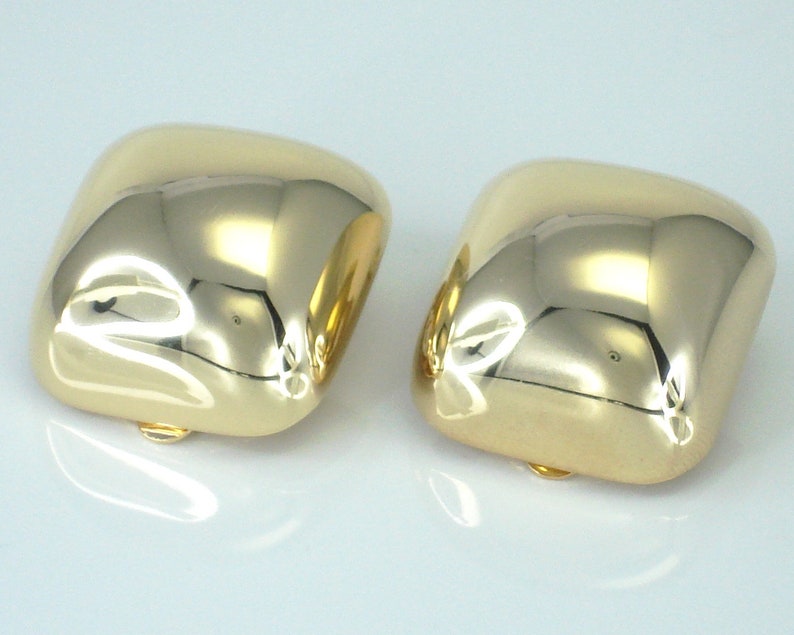 luxury squares gold plated earrings