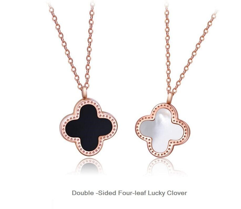 Buy Bright Luck Clover Pendant (Double Sided) Front White & Back Black  Pendant Online in Pakistan